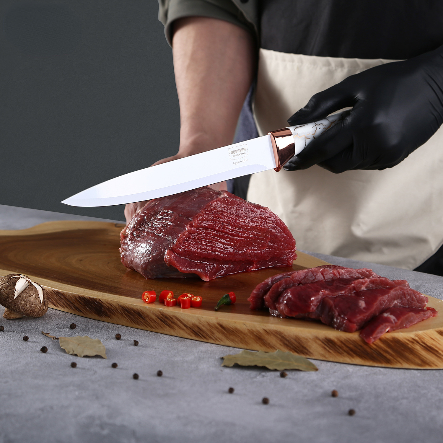 White Kitchen Knife